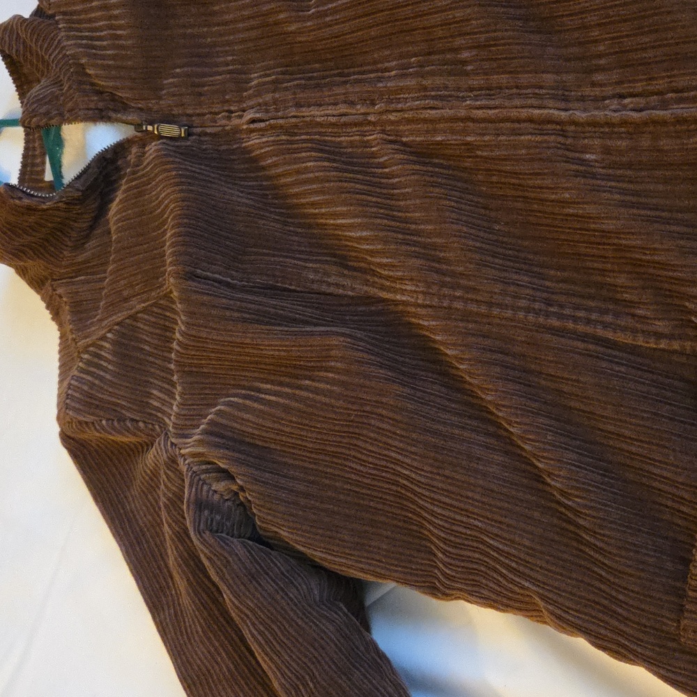 D & CO Cozy Brown Corduroy Fleece Lined Jacket Size Medium - Picture 17 of 17